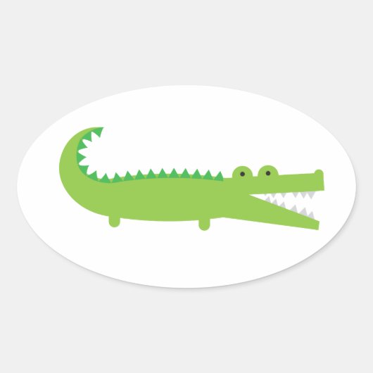 Sticker Ovale Alligator (Devant)