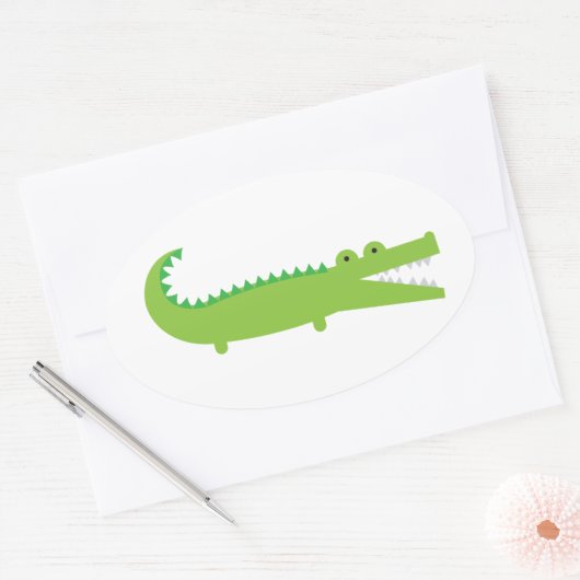 Sticker Ovale Alligator (Enveloppe)