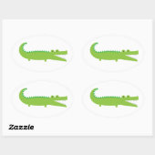 Sticker Ovale Alligator (Feuille)