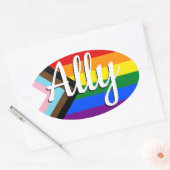 Sticker Ovale Ally | Indicateur de progression de la fierté (Enveloppe)