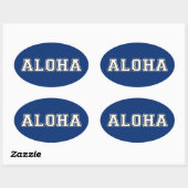Sticker Ovale Aloha (Feuille)