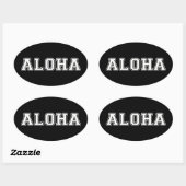 Sticker Ovale Aloha (Feuille)