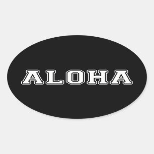 Sticker Ovale Aloha