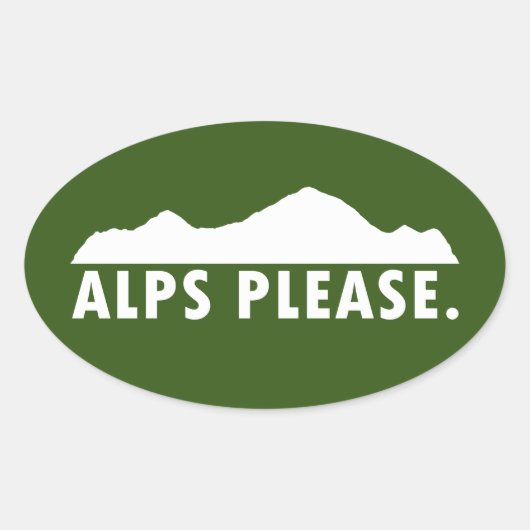 Sticker Ovale Alpes S'Il Vous Plaît (Devant)