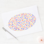 Sticker Ovale alphabet arménien (Enveloppe)