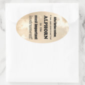 Sticker ovale Alphorn le plus important (Sac)