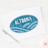 Sticker Ovale Altoona Pennsylvania Outdoors (Enveloppe)