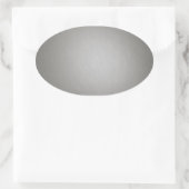 Sticker Ovale Aluminium brossé argenté rayé (Sac)