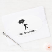 Sticker Ovale Amateur d'ail (Enveloppe)