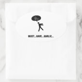 Sticker Ovale Amateur d'ail (Sac)