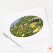 Sticker Ovale Amazing ! Alpine flowers (Enveloppe)