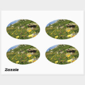 Sticker Ovale Amazing ! Alpine flowers (Feuille)