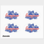 Sticker Ovale Amazonas (Feuille)