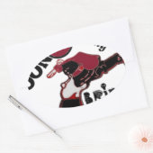 Sticker Ovale Amenez-le - Jouer à Noël & Space Mashup (Enveloppe)