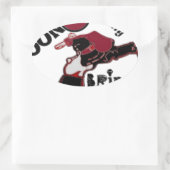 Sticker Ovale Amenez-le - Jouer à Noël & Space Mashup (Sac)