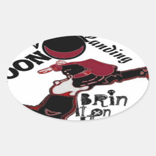 Sticker Ovale Amenez-le - Jouer à Noël & Space Mashup