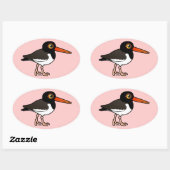 Sticker Ovale American Oystercatcher (Feuille)