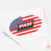 Sticker Ovale American Pride PAM Transport (Enveloppe)