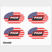 Sticker Ovale American Pride PAM Transport (Feuille)