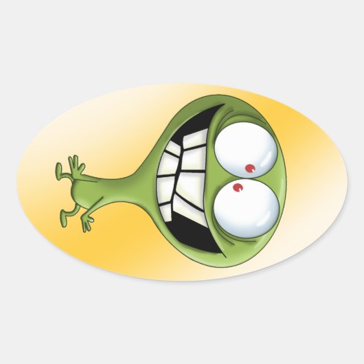 Sticker Ovale Ami imaginaire (Devant)