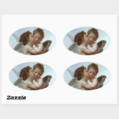 Sticker Ovale Amor et Psyche comme Enfants / Angels Premier bais (Feuille)