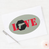 STICKER OVALE AMOUR (Enveloppe)