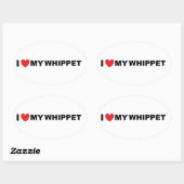 Sticker Ovale amour blanc (Feuille)