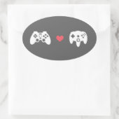 Sticker Ovale Amour de contrôleur (Sac)