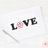 Sticker Ovale Amour de Floorball (Enveloppe)