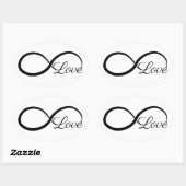 Sticker Ovale Amour infini (Feuille)