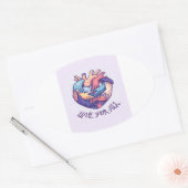 Sticker Ovale amour pour tous (Enveloppe)
