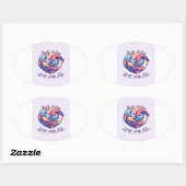 Sticker Ovale amour pour tous (Feuille)