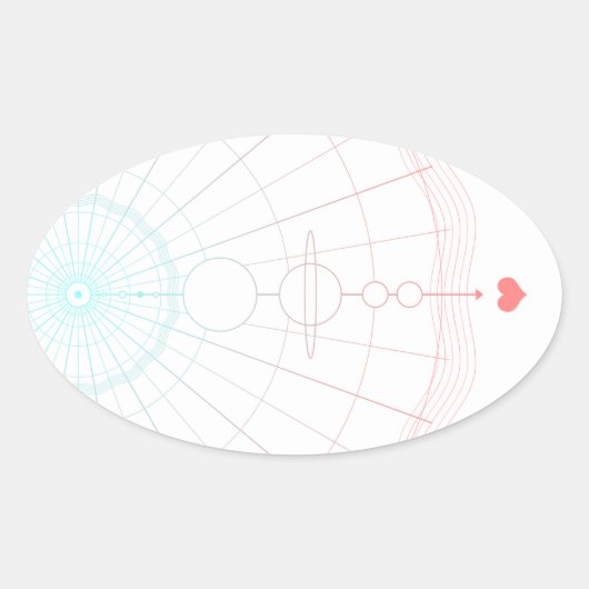 Sticker Ovale amour universel (Devant)