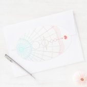 Sticker Ovale amour universel (Enveloppe)