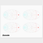 Sticker Ovale amour universel (Feuille)
