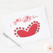 Sticker Ovale amoureux (Enveloppe)