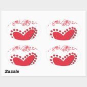 Sticker Ovale amoureux (Feuille)