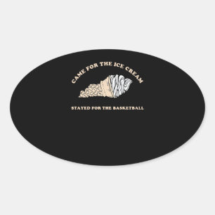Sticker Ovale Amoureux du sport Venu Pour La Crème De Glace Re