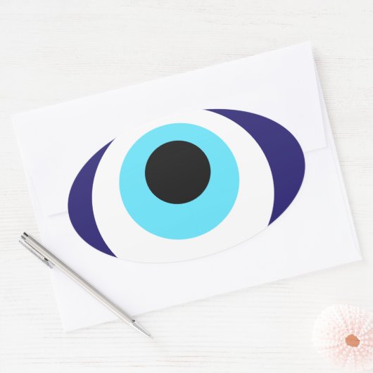 Sticker Ovale Amulet nazar (nazar boncuğu) (Enveloppe)