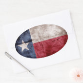 Sticker Ovale Ancien drapeau du Texas (Enveloppe)