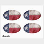 Sticker Ovale Ancien drapeau du Texas (Feuille)