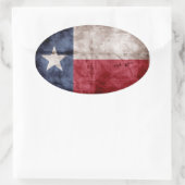 Sticker Ovale Ancien drapeau du Texas (Sac)