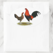 Sticker Ovale Ancien jeu anglais Bantams : BB Red Pair (Sac)