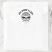 Sticker Ovale Ancien journal en chef Alien (Sac)