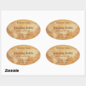 Sticker Ovale Ancien papier Look World Map Élégant professionnel (Feuille)