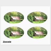 STICKER OVALE ANCIENNE GAILLE (Feuille)