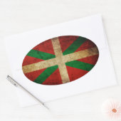 Sticker Ovale Ancienne Ikurriña (Enveloppe)