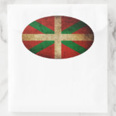 Sticker Ovale Ancienne Ikurriña (Sac)