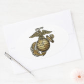 Sticker Ovale Ancre Eagle Globe (Enveloppe)