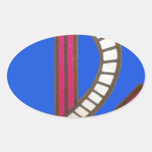 Sticker Ovale Ancre rouge (Devant)